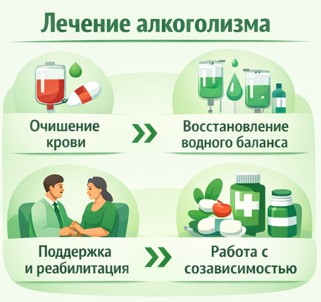 лечение алкоголизма в Красноперекопске этапы